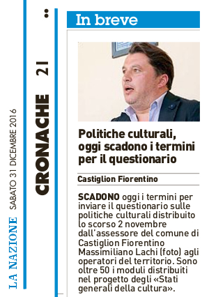 Politiche Culturali Oggi Scadono I Termini Per Il Questionario Officine Della Cultura